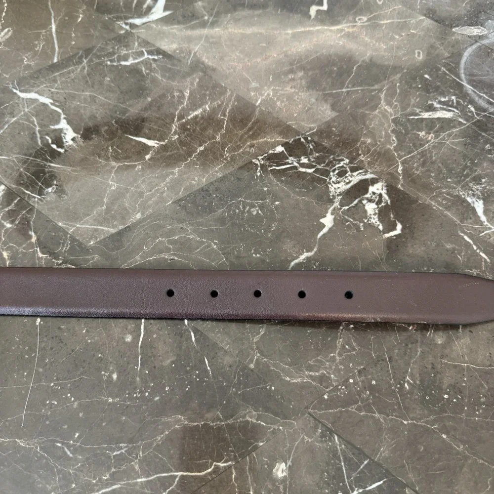 Men's Wearhouse Brown Full Grain Italian Leather Dress Belt Men's Size 50/125